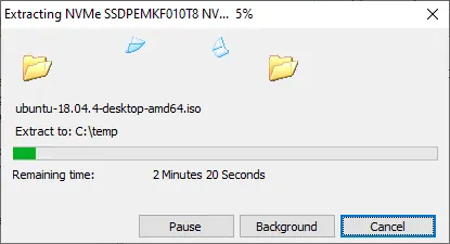 Read Linux ext Partitions in Windows — example PowerISO interface screenshot